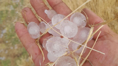 Temmuz'da fındık büyüklüğünde dolu