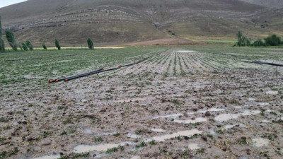 Bayburt’ta dolu ekili alanlara zarar verdi
