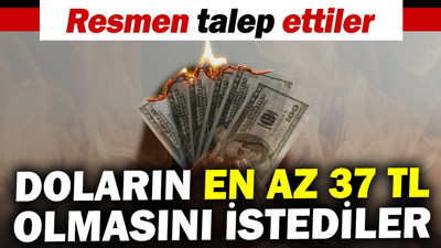 Doların en az 37 TL olmasını istediler. Resmen talep ettiler