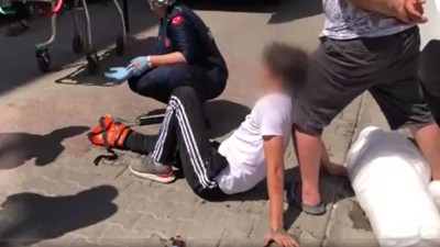 Polisi gördü balkondan atladı