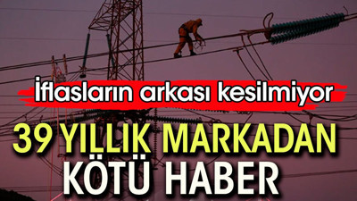39 yıllık dev markadan kötü haber. İflasların arkası kesilmiyor