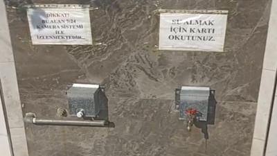 İnegöl’de kartla çalışan yol kenarındaki çeşme tepki çekti