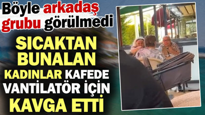 Sıcaktan bunalan kadınlar vantilatör için kavga etti! Böyle arkadaş grubu görülmedi