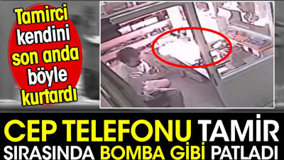 Şişip adeta bomba gibi patladı! Masa alev aldı