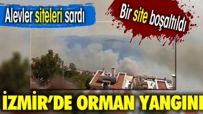İzmir'de orman yangını. Alevler siteleri sardı. Bir site boşaltıldı