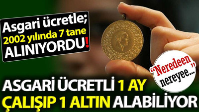 Asgari ücretli bir ay çalışıp bir altın alabiliyor. 2002 yılında yedi tane alınıyordu!