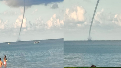 Sinop'ta denizde çıkan hortum korkuttu