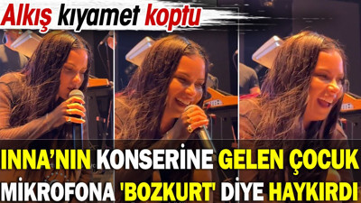 Inna’nın konserine gelen çocuk mikrofona 'Bozkurt' diye haykırdı. Alkış kıyamet koptu