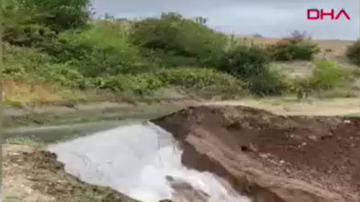 Tokat’ta sulama kanalı patladı