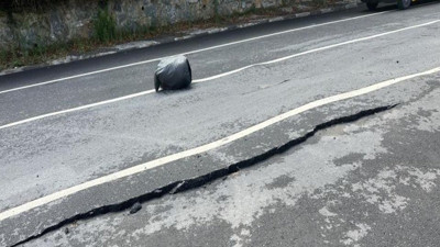Sarıyer'de yol çöktü (31 Ağustos 2024)