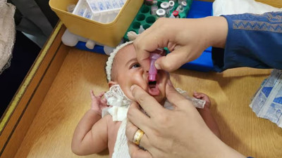 Gazze'de ilk kez çocuk felci aşısı yapıldı