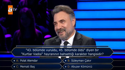 Oktay Kaynarca sunucuyken... Milyoner programında dikkat çeken Kurtlar Vadisi sorusu