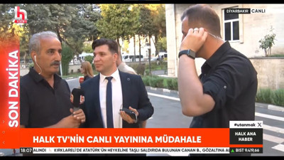HalkTV canlı yayınına müdahale