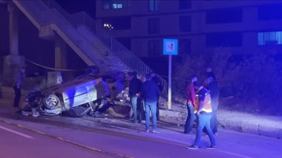 Bayburt'ta devrilen otomobilin sürücüsü hayatını kaybetti