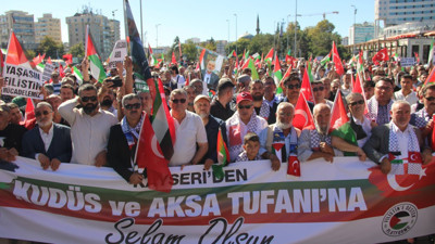 Kayserililer Filistin’e destek için yürüdü