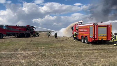 Çorlu Atatürk Havalimanı'nda yangın tatbikatı