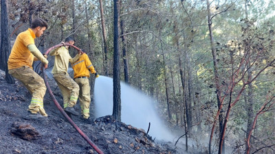 Mersin'de çıkan orman yangını kontrol altına alındı (18 Ekim 2024)