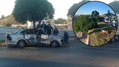 Yoldan çıkan araç ortalığı savaş alanına çevirdi