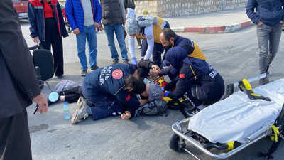 Otomobil ile elektrikli bisiklet çarpıştı (03 Kasım 2024)