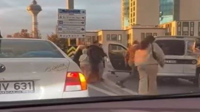 E-5'te sopalı yol verme kavgası