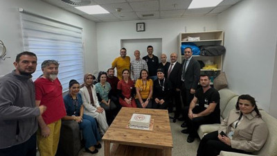 Anjiyo servisinin açılışı pasta kesilerek kutlandı