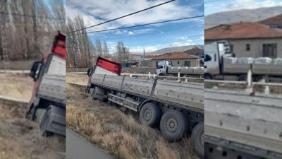 Kontrolden çıkan tır mezarlığa girdi