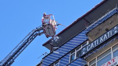 İtfaiyeden buz ve kar mesaisi