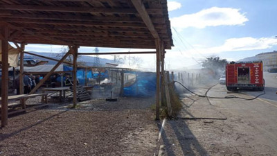 Sinop'ta pazar yerinde yangın paniği