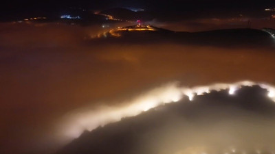 Bayburt’ta yoğun sis görsel şölen oluşturdu