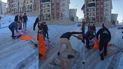 Elazığ’da ilginç görüntü: Sağlık ekipleri, vatandaşı böyle kurtardılar