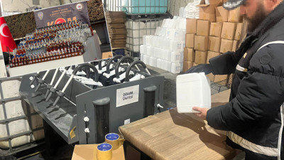 İstanbul’da ölüm imalathanelerine baskın: Yüzlerce şişe sahte içki ele geçirildi