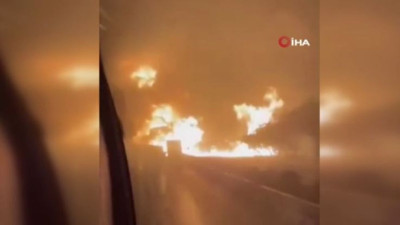 Hindistan’da çarpışan tanker ve tır alev aldı! Ölüler var!