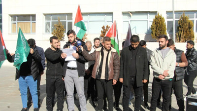 Şırnak’ta üniversiteliler İsrail’i protesto etti