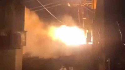 Mardin'de elektrik trafosu bomba gibi patladı!