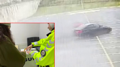 Pendik’te drift yapan sürücü tespit edildi. Ceza yazıldı, ehliyetine el konuldu