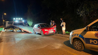 Polisin denetiminden kaçtı! Kaçtığı ters yönde su kanalına uçtu
