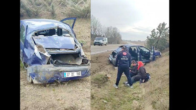 Kastamonu'nda otomobil takla attı! 3 kişi yaralandı
