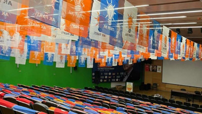 AKP devlet okulunu parti ofisine çevirdi. Ortaokulda kongre düzenledi