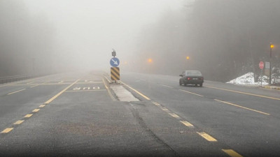 Bolu Dağı'nı sis kapladı
