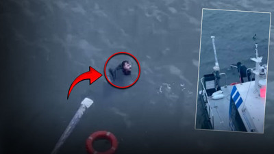 Haliç Metro Köprüsü’nde hareketli dakikalar! Korkulukları aşarak denize düştü