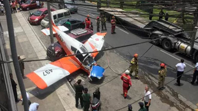 Peru'da polis helikopteri dağlık alana acil iniş yaptı