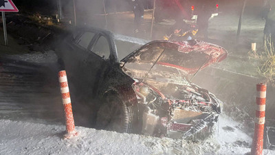 Takla atıp alev aldı! Sürücü feci şekilde can verdi