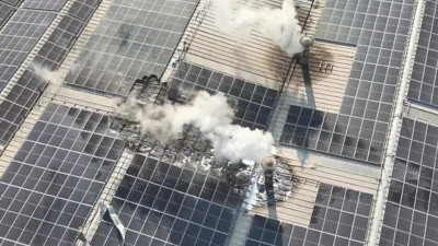 İnegöl'de tekstil fabrikasında yangın