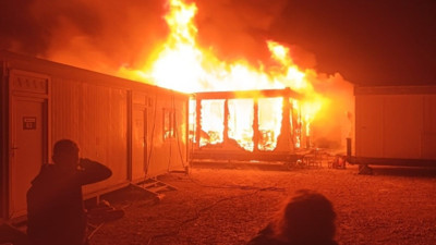 Gabar Dağı’nda işçilerin kaldığı konteynerde yangın alarmı