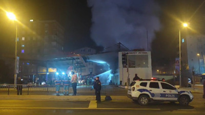 Ümraniye'de akaryakıt istasyonunun korkutan yangın