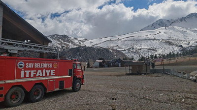 Facianın ardından Davraz Kayak Merkezi'ne itfaiye görevlendirildi