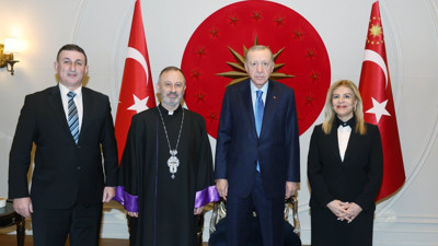Cumhurbaşkanı Erdoğan, Vartan Kerabaydzar Kirakos Kazancıyan'ı kabul etti