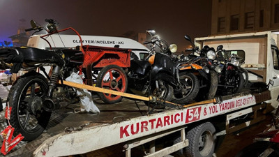 20 motosiklet trafikten men edildi