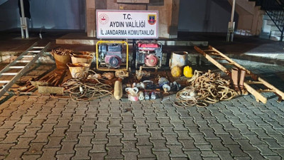 Kaçak kazı yapan şüpheliler jandarmaya yakalandı