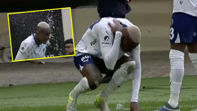 Talisca'nın kafasında su şişesi patladı